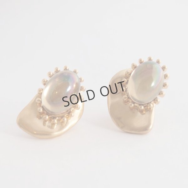 画像2: {SOLD}ADER.bijoux アデルビジュー CAMELEON cabochon pierce{-AIA} (2)