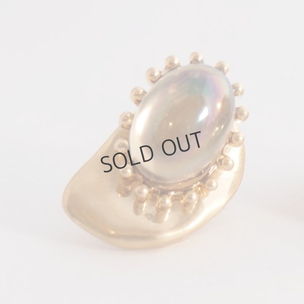 画像3: {SOLD}ADER.bijoux アデルビジュー CAMELEON cabochon pierce{-AIA} (3)