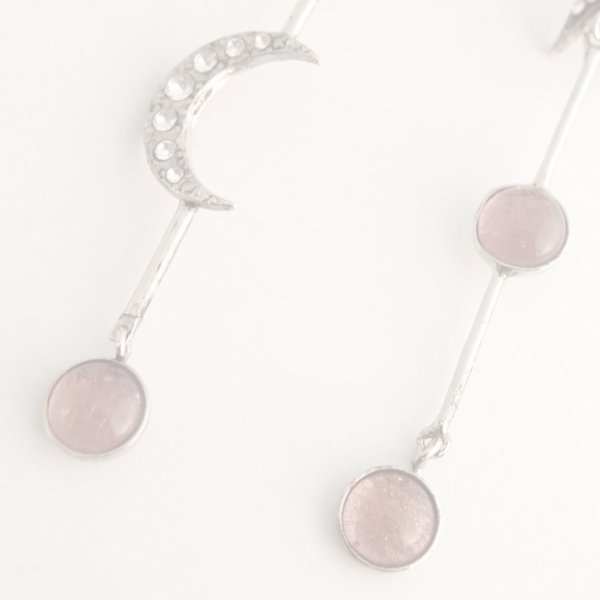 画像2:  {SOLD} ADER.bijoux アデルビジュー MOON&STAR cabochon pierce{-AIA} (2)