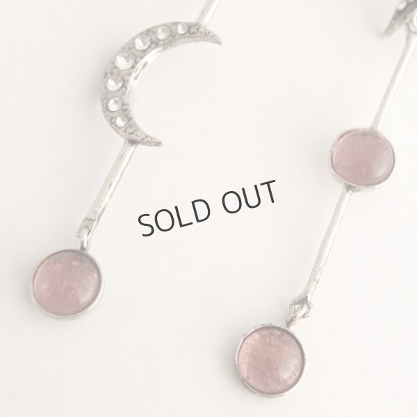 画像2: {SOLD}ADER.bijoux アデルビジュー MOON&STAR cabochon pierce{-AIA} (2)