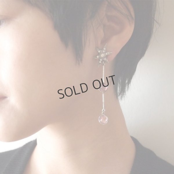 画像4: {SOLD}ADER.bijoux アデルビジュー MOON&STAR cabochon pierce{-AIA} (4)