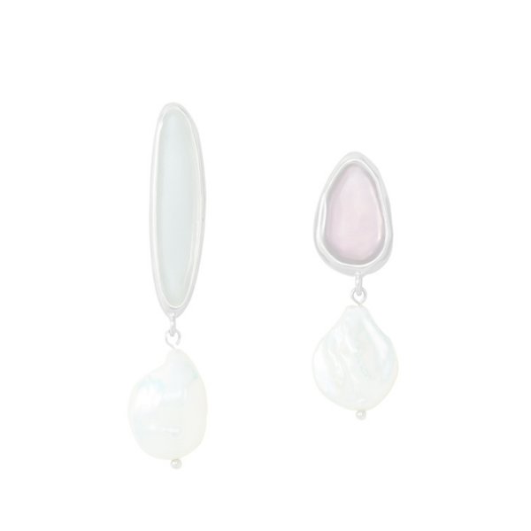 画像1:  {SOLD} ADER.bijoux アデルビジュー BLOCK PEARL pearl pierce{-AIA} (1)