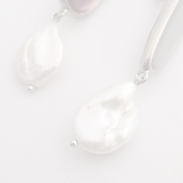 画像2:  {SOLD} ADER.bijoux アデルビジュー BLOCK PEARL pearl pierce{-AIA} (2)