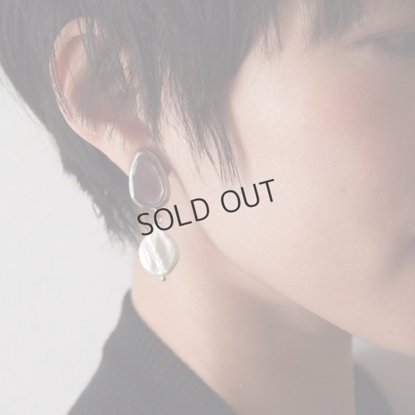 画像3: {SOLD}ADER.bijoux アデルビジュー BLOCK PEARL pearl pierce{-AIA} (3)