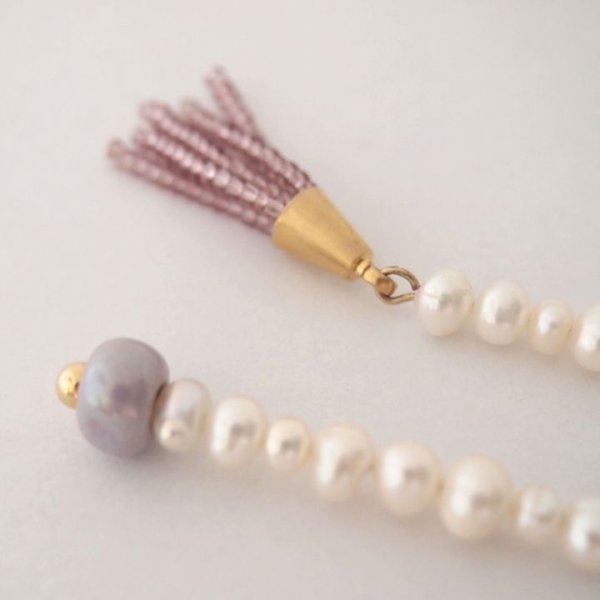 画像3: 【 50%OFF セール25,300円→12,650円】 ADER.bijoux アデルビジュー BLOCK PEARL long asymmetry pierce{-AIA} (3)