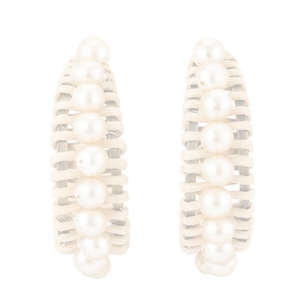 画像1:  {SOLD} ADER.bijoux アデルビジュー RATTAN peal pierce{-AIS} (1)