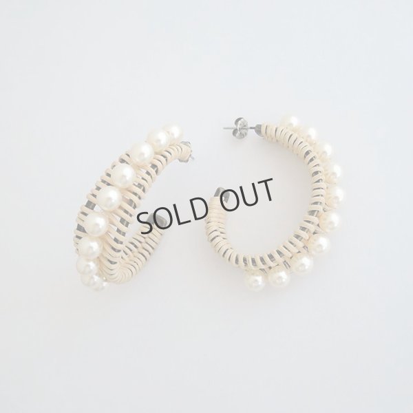 画像2: {SOLD}ADER.bijoux アデルビジュー RATTAN peal pierce{-AIS} (2)