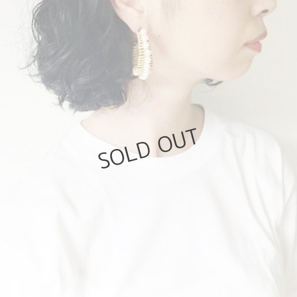 画像5: {SOLD}ADER.bijoux アデルビジュー RATTAN peal pierce{-AIS} (5)