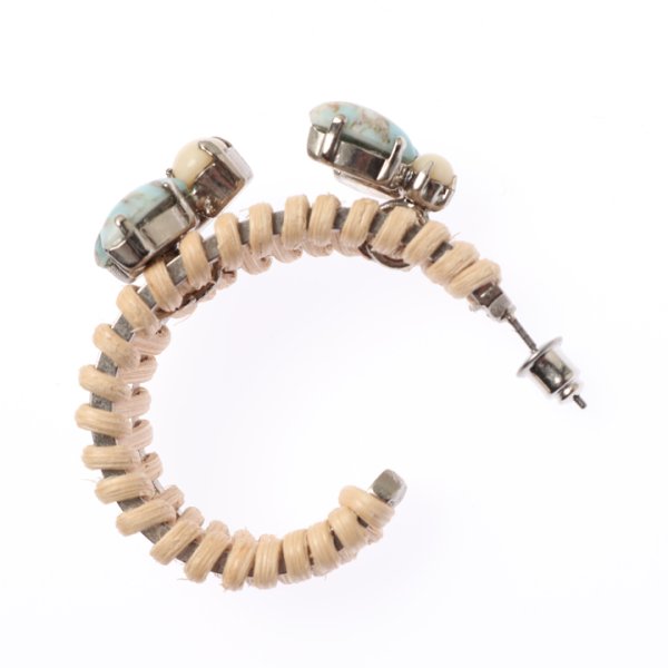 画像2: 【 50%OFF セール28,600円→14,300円】 ADER.bijoux アデルビジュー TROPIC rattan pierce{-AIS} (2)