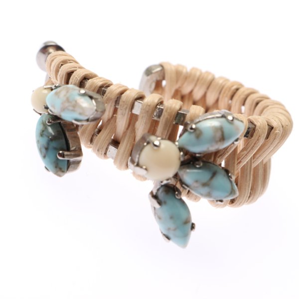 画像5: 【 50%OFF セール28,600円→14,300円】 ADER.bijoux アデルビジュー TROPIC rattan pierce{-AIS} (5)