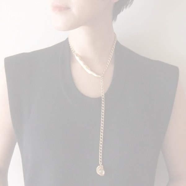 画像3:  {SOLD} ADER.bijoux アデルビジュー CAMELEON cabochon adjuster choker{-AIA} (3)