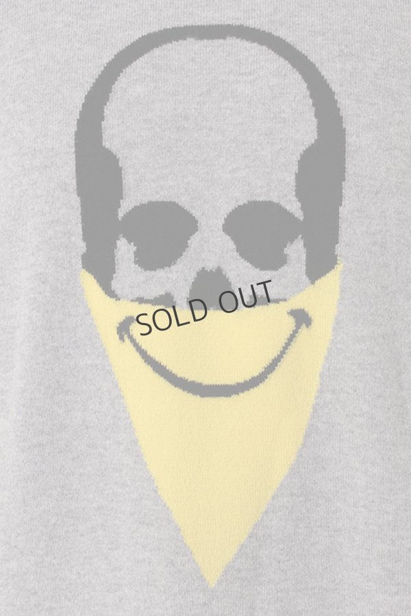 画像4: {SOLD}lucien pellat-finet ルシアン ペラフィネ INTARSIA SKULL BANDANA（F） ROUND NECK{-AEA} (4)
