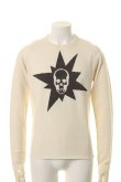 画像1: lucien pellat-finet ルシアン ペラフィネ INTARSIA EXPLOSION SKULL（F）ROUND NECK{-AGA} (1)