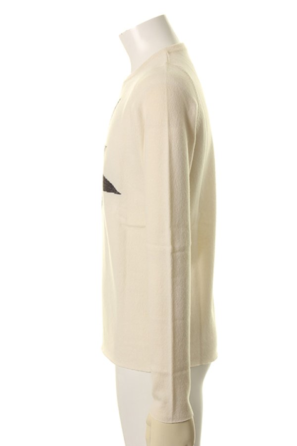 画像3: 【 50%OFF セール383,900円→191,950円】 lucien pellat-finet ルシアン ペラフィネ INTARSIA EXPLOSION SKULL（F）ROUND NECK{-AGA} (3)