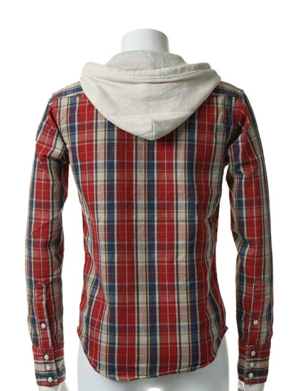 画像3: ▽ 70%OFF アウトレットセールセール35,200円→10,560円▽ AKM エイケイエム WRANGLER denim collection check western hooded{-ACS} (3)