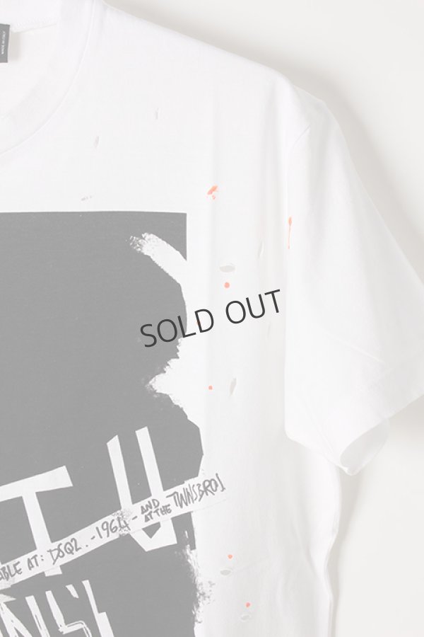画像4: {SOLD}DSQUARED2 ディースクエアード Contrast Print White T-Shirt{-AIA} (4)