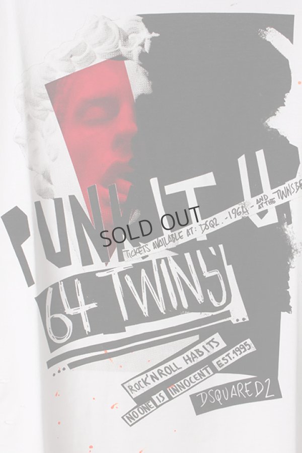 画像5: {SOLD}DSQUARED2 ディースクエアード Contrast Print White T-Shirt{-AIA} (5)