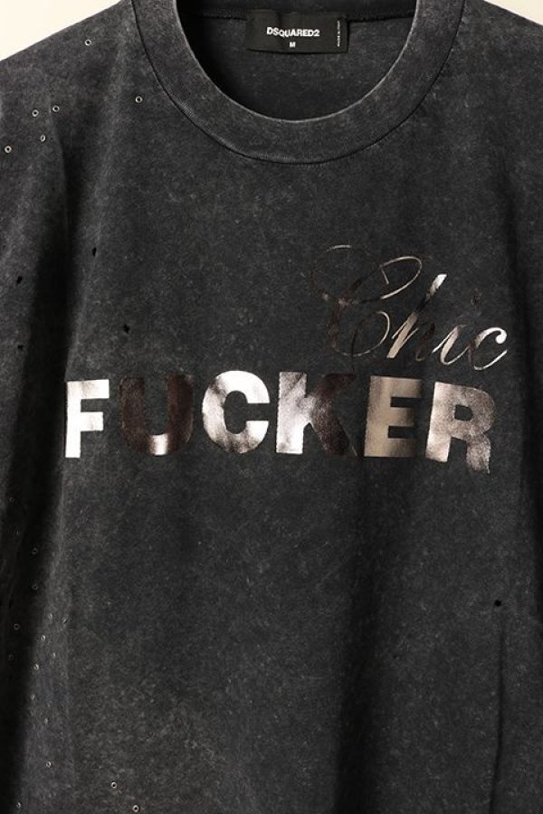 画像3: 【 30%OFF セール87,500円→61,250円】 DSQUARED2 ディースクエアード Chic Fucker charcoal T-shirt{S71GD1293S21600-814-BCA} (3)