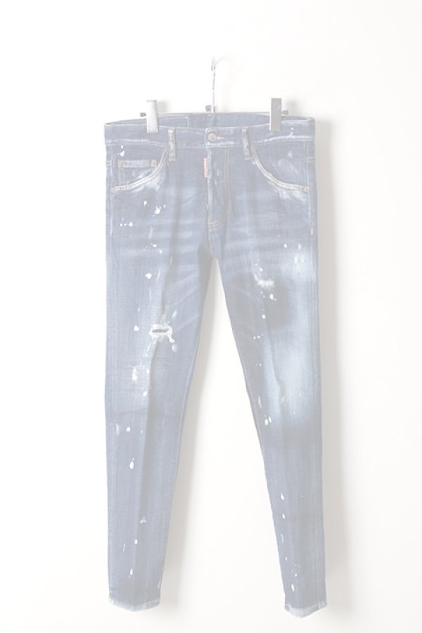 画像1:   DSQUARED2 ディースクエアード Faded Patches Slim Jeans{-AIS} (1)