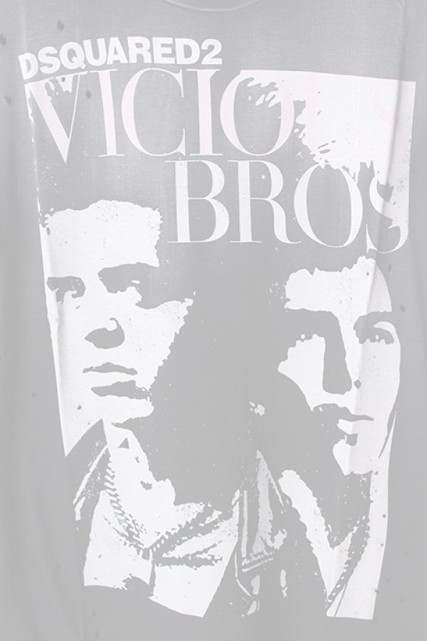 画像4:   DSQUARED2 ディースクエアード Vicious Bros T-Shirt{-AIS} (4)