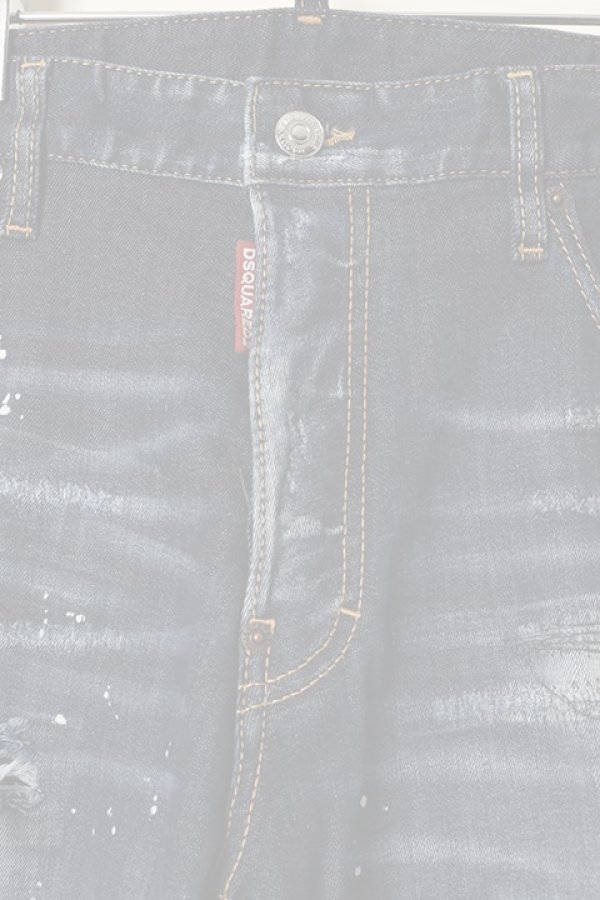 画像2:   DSQUARED2 ディースクエアード Dark Ripped Bleach Wash Cool Guy Jeans{S74LB1193S30789470-BBA} (2)