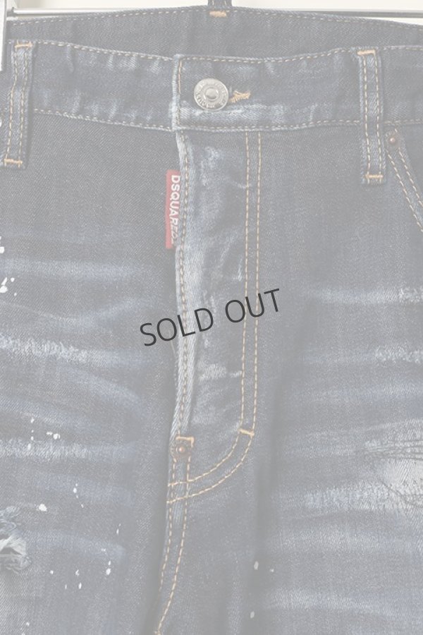 画像2: {SOLD}DSQUARED2 ディースクエアード Dark Ripped Bleach Wash Cool Guy Jeans{S74LB1193S30789470-BBA} (2)