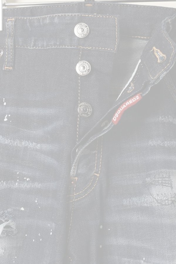 画像3:   DSQUARED2 ディースクエアード Dark Ripped Bleach Wash Cool Guy Jeans{S74LB1193S30789470-BBA} (3)