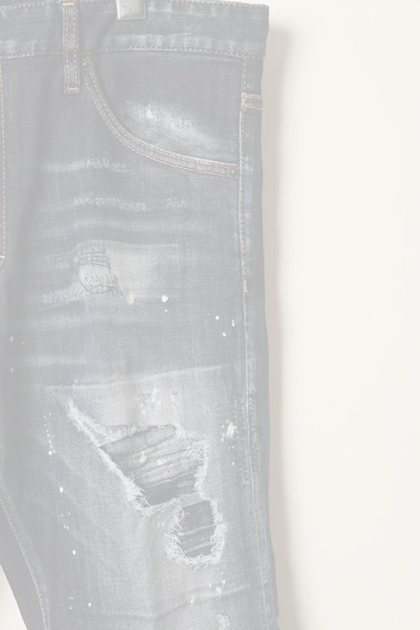 画像4:   DSQUARED2 ディースクエアード Dark Ripped Bleach Wash Cool Guy Jeans{S74LB1193S30789470-BBA} (4)