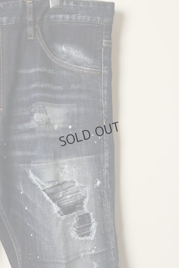 画像4: {SOLD}DSQUARED2 ディースクエアード Dark Ripped Bleach Wash Cool Guy Jeans{S74LB1193S30789470-BBA} (4)