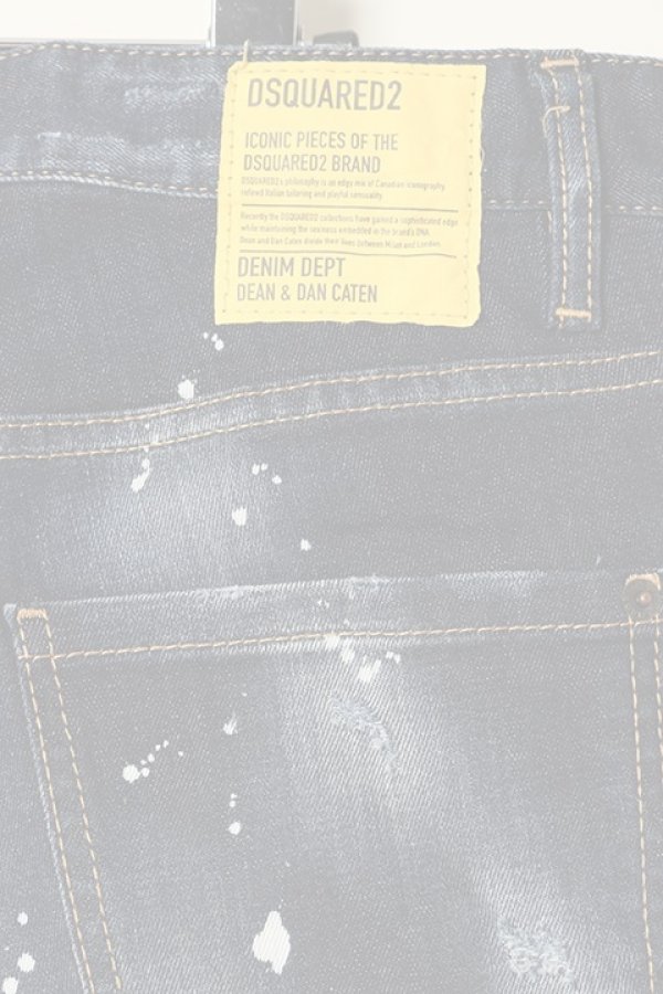 画像6:   DSQUARED2 ディースクエアード Dark Ripped Bleach Wash Cool Guy Jeans{S74LB1193S30789470-BBA} (6)