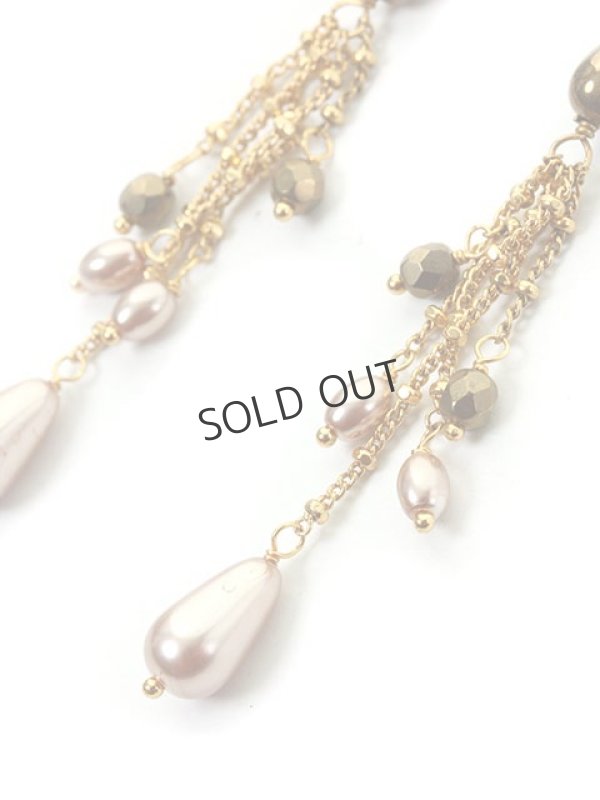 画像3: {SOLD}SATELLITE サテリット ティアドロップストーンピアス{-ACS} (3)