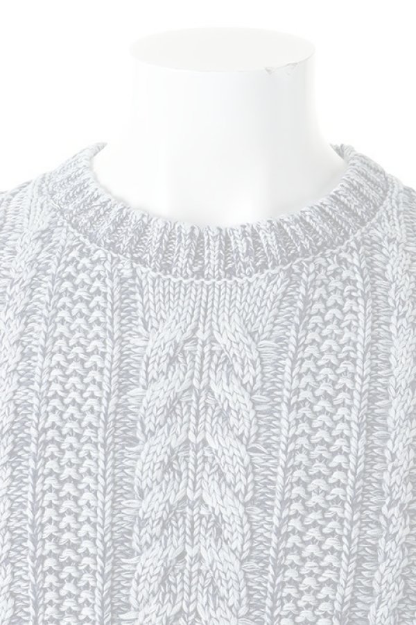 画像2:   SandBlaster サンドブラスター Crew neck cable pullover INDIGOISM{SBID-029CW01-DN52-AGA} (2)
