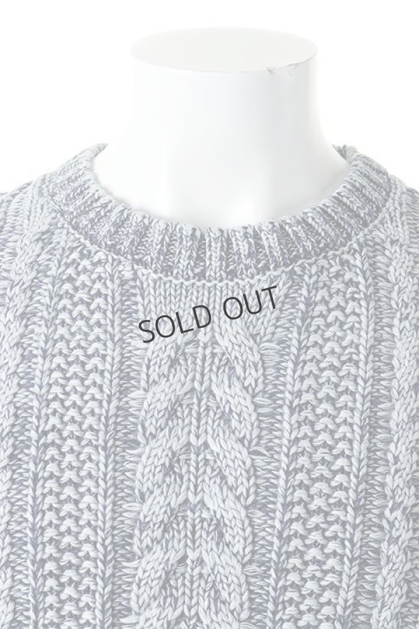 画像2: {SOLD}SandBlaster サンドブラスター Crew neck cable pullover INDIGOISM{SBID-029CW01-DN52-AGA} (2)