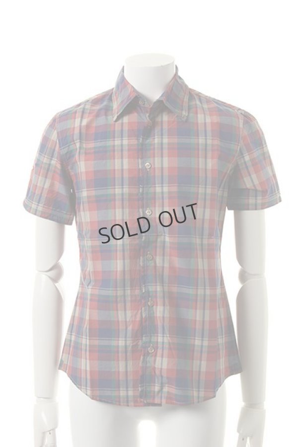 画像1: {SOLD}VADEL バデル typewriter check selvage-wire shirts S/S{-ADS} (1)