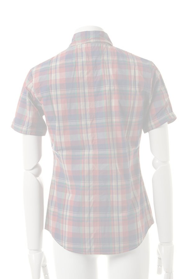 画像2:   VADEL バデル typewriter check selvage-wire shirts S/S{-ADS} (2)