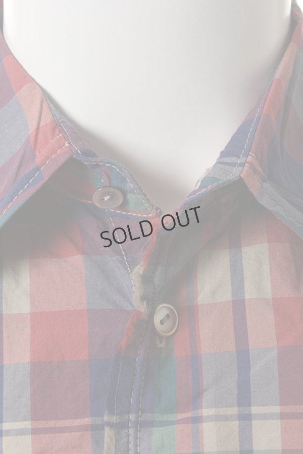 画像4: {SOLD}VADEL バデル typewriter check selvage-wire shirts S/S{-ADS} (4)
