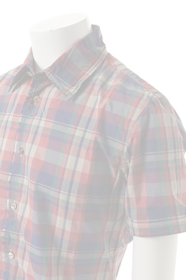 画像5:   VADEL バデル typewriter check selvage-wire shirts S/S{-ADS} (5)