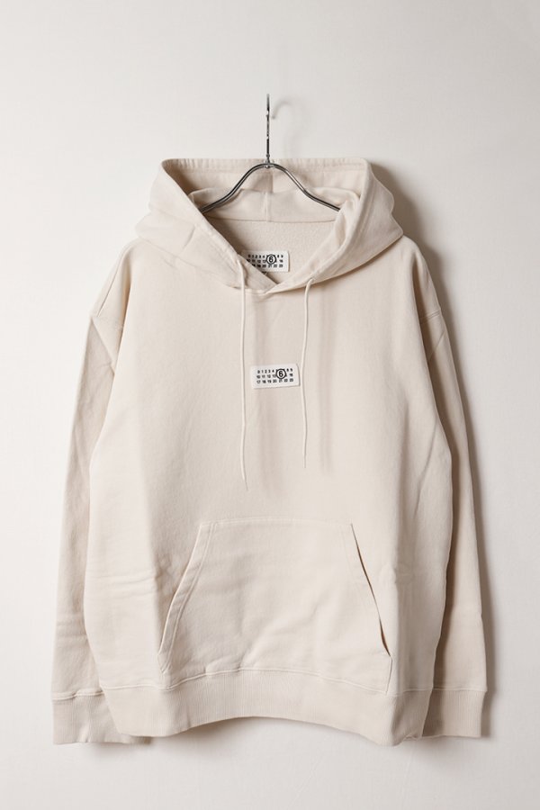 画像1: MM6 Maison Margiela エムエムシックス メゾンマルジェラ アンブラッシュドコットン フーディ{SH0GU0048M25025103-BFA} (1)