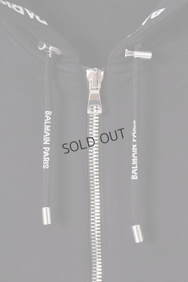 画像5: {SOLD}BALMAIN バルマン ZIP HOODIE LOGO-LACE{SH13843-J928-OPA-AIA} (5)