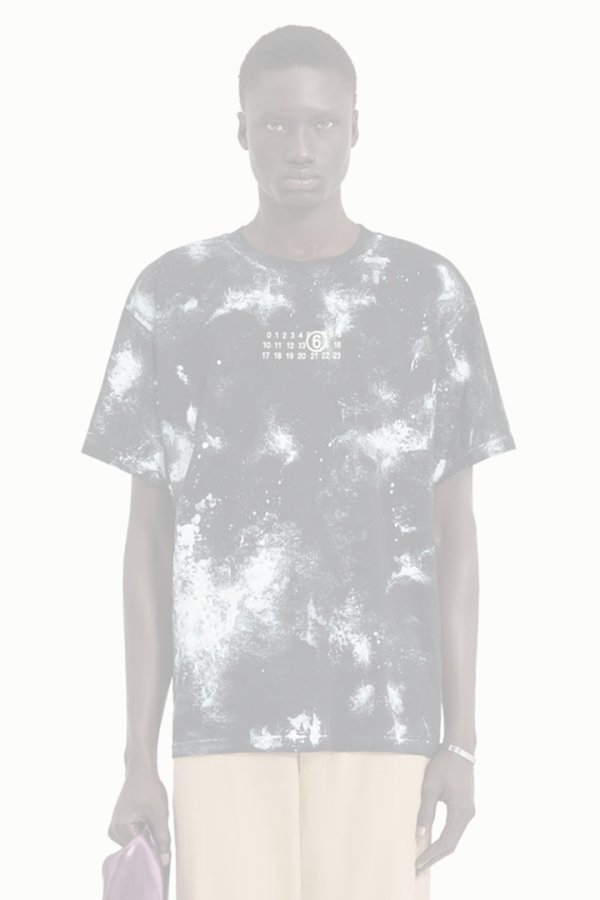 画像1:  {SOLD} MM6 Maison Margiela エムエムシックス メゾンマルジェラ ホワイトペイント ジャージーTシャツ{SH2GC0039M20048900-BFS} (1)
