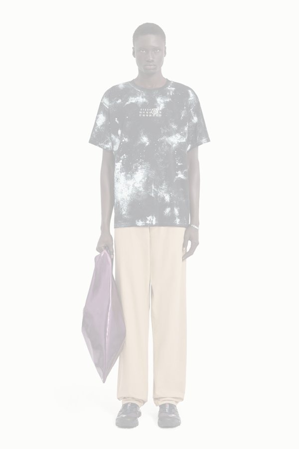 画像2:  {SOLD} MM6 Maison Margiela エムエムシックス メゾンマルジェラ ホワイトペイント ジャージーTシャツ{SH2GC0039M20048900-BFS} (2)