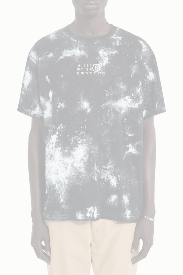 画像5:  {SOLD} MM6 Maison Margiela エムエムシックス メゾンマルジェラ ホワイトペイント ジャージーTシャツ{SH2GC0039M20048900-BFS} (5)
