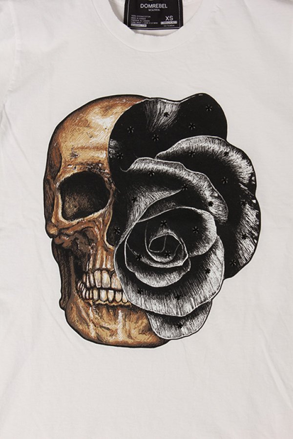 画像3: 【 50%OFF セール21,780円→10,890円】 DOMREBEL ドムレーベル SKULL T-SHIRT ブラックスワロフスキー/カスタムモデル{-AHS} (3)