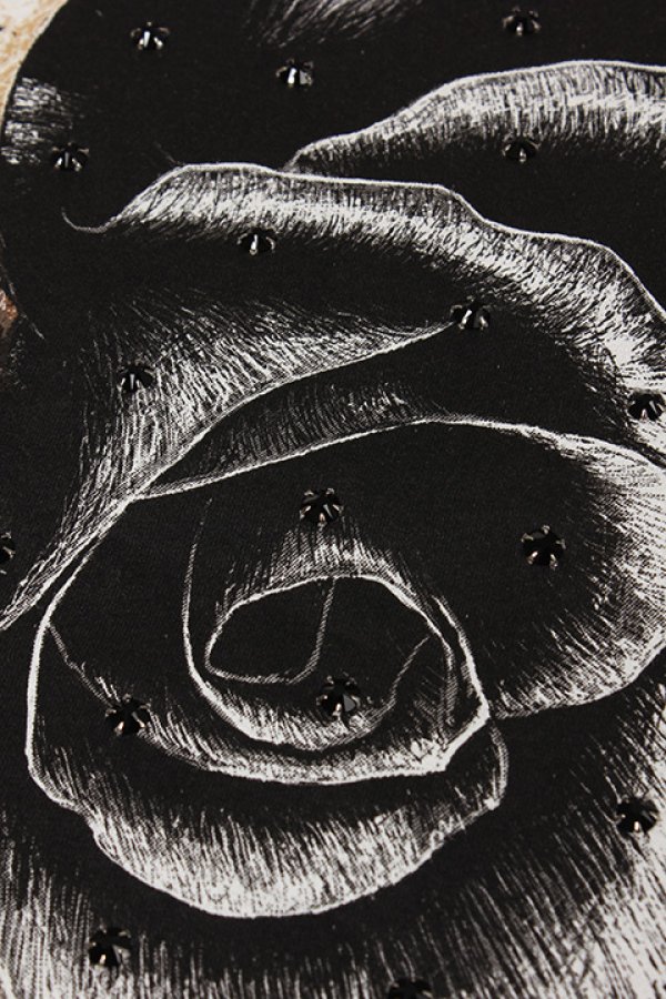 画像4: 【 50%OFF セール21,780円→10,890円】 DOMREBEL ドムレーベル SKULL T-SHIRT ブラックスワロフスキー/カスタムモデル{-AHS} (4)