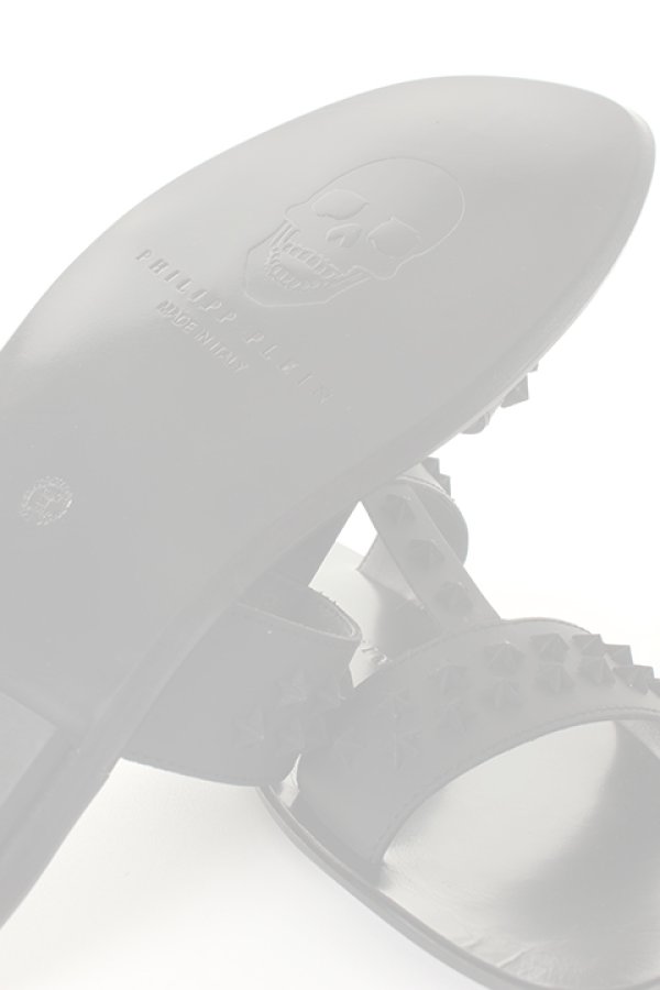 画像5:   PHILIPP PLEIN HOMME フィリッププレインオム sandals "stars" black{-ADS} (5)