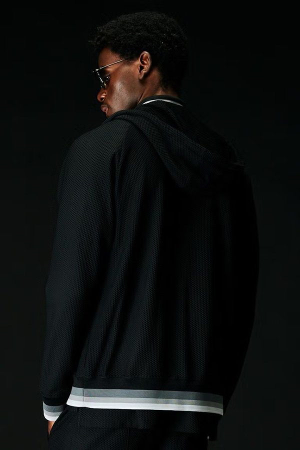 画像3: 1piu1uguale3 ウノピゥウノウグァーレトレ 113 SPORT NEW ZIP UP MESH PARKA BORDER RIB{-BFS} (3)