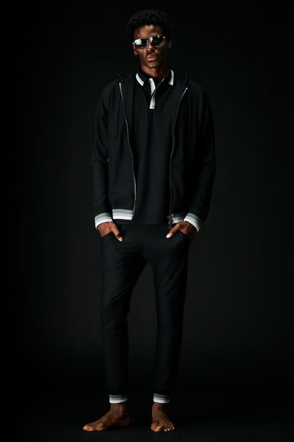 画像4: 1piu1uguale3 ウノピゥウノウグァーレトレ 113 SPORT NEW ZIP UP MESH PARKA BORDER RIB{-BFS} (4)