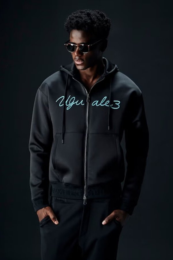 画像1: 1piu1uguale3 ウノピゥウノウグァーレトレ COLOR COMBINATION HOODIE{-BFA} (1)