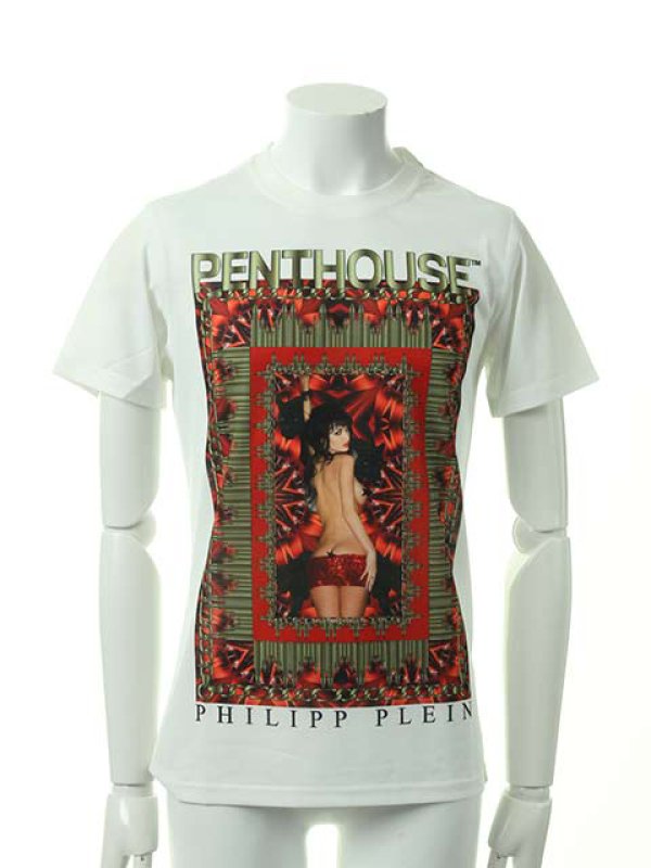 画像2: 【 50%OFF セール41,485円→20,743円】 PHILIPP PLEIN HOMME フィリッププレインオム Tシャツ{SS13-HM9217-01WHT-ACS} (2)