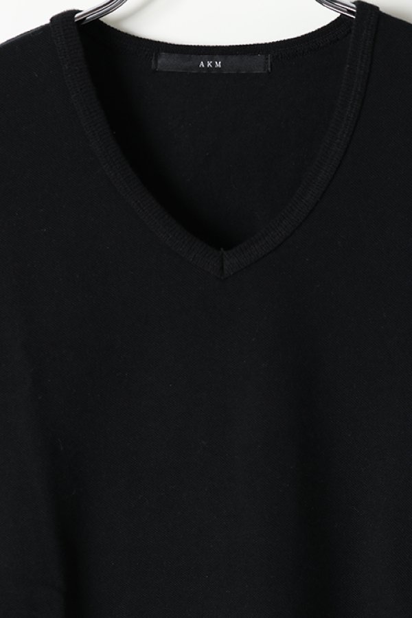 画像2: 【 20%OFF セール17,600円→14,080円】 AKM エイケイエム ORIGINAL 40/2 KANOKO 【CONBI】 V-NECK T{-AFS} (2)